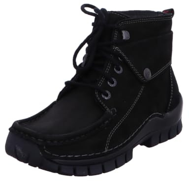 Wolky Jump Hohe Schnürschuhe Nubukleder schwarz Größe