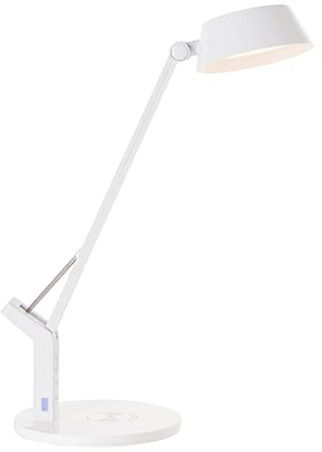 BRILLIANT Lampe, Kaila LED Tischleuchte mit Induktionsladeschale weiß, 1x LED integriert, 8W LED integriert, (710lm, 3100-6100K), Kabelloses Aufladen von mobilen Geräten
