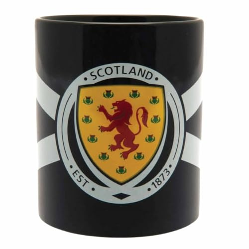 Hy-Pro Officially Licensed Scotland FA Ceramic Mug - 11oz/325 ml Football Fan Cup for Hot Drinks - Microwave & Dishwasher Safe Gift for Men & Boys, Black