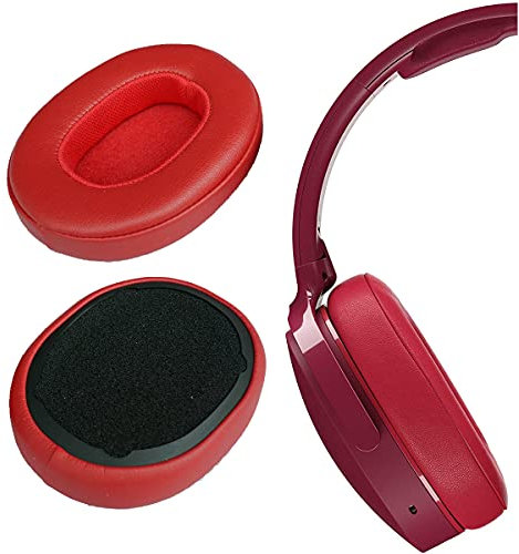 V-MOTA Earpads Compatible with Skullcandy Crusher Bluetooth, Crusher Evo, Crusher ANC, Hesh 3 Wireless Headphones,Replacement Leather Cushions Repair Parts (1 Pair) (Red)
