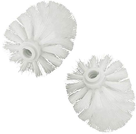 Accessoire de rechange de rechange pour salle de bain Brosses de nettoyage de toilette en plastique ordinaire Supports de tête Brosses de toilette durables Blanc 2x Têtes blanches Créatif durable
