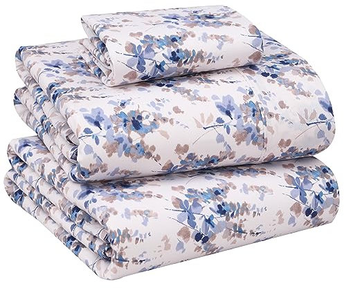 RUVANTI Bettlaken aus 100 % Baumwolle, kühlendes Perkal-Bettlaken für Doppelbett, atmungsaktiv und langlebig, 40,6 cm tiefe Bettlaken, Ahorn, 3-teilig