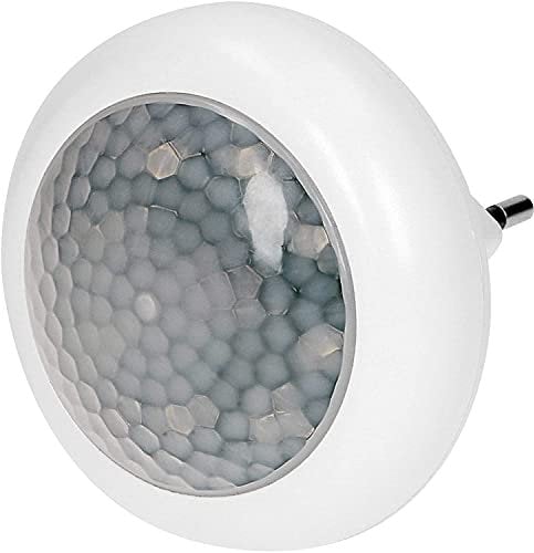Virone LA-2 Luce Notturna da Presa con Crepuscolare e Sensore di Movimento - 120°, 8xLED, 40lm, 6500K