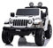 Auto Macchina Elettrica per Bambini Jeep Fiat Wrangler Rubicon 12V Telecomando con Monitor 4 Mp4 Sedile in Pelle Luci e Suoni Video (Bianco)