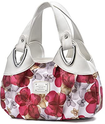 NICOLE & DORIS Sac a Main Femmes Sacs Portés Main Mode Sac Epaule Sac en PU Cuir Shopping Bag Grand Sac Bandoulière Femme Fourre-Tout Sacs avec Motif