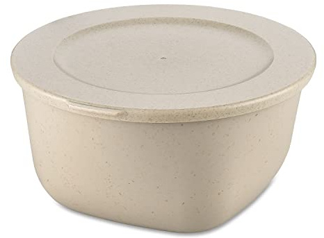 Koziol Connect Box 2 mit Deckel aus Kunststoff in der Farbe Nature Desert Sand 2L, Maße: 21cm x 20,5cm x 10,5cm, 7871700