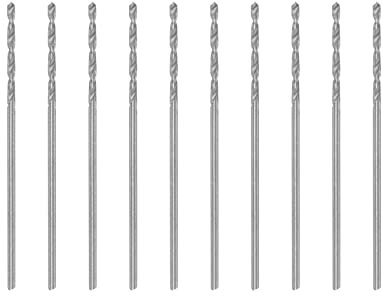 sourcing map 10 Stück 0,85 mm HSS (Schnellarbeitsstahl) W6542 Mikro-Bohrer, vollständig geschliffen, 30 mm Länge, Bohrer für Baustahl, Kupfer, Aluminium