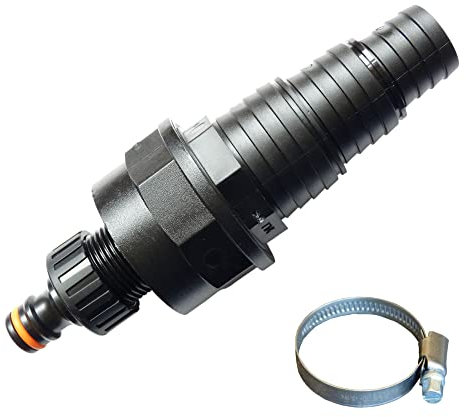 netSells - Auswahl Größe - Stabiler Adapter für Gardena Stecksystem auf 25 32 38 mm Pool Schlauch Schlauchverbinder Schlauchadapter, Hier: 1 Stück Ø 25/32/38 mm, inkl. Schlauchschelle