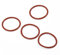 GatherTOOL 4 Teile/Satz Red Silikon Seitenbürste O-Ring Antriebsriemen for Neato Botvac D75 D80 D85 D3 D6 D5 D7 Staubsauger Ersatzteile Zubehör