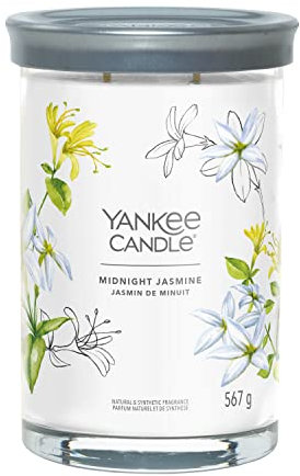 Yankee Candle Signature Candela Profumata, Gelsomino di Mezzanotte in Tumbler Grande, Candele di Miscela di Cera di Soia Lunga Durata, Regalo per le Donne