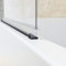 95 cm Ersatz Aluminium schwallschutzleiste Dusche für die untere Duschdichtung Duschwand Ersatzdichtung Badewanne Wasserabweiser Duschkabine Schwallschutz Matt Schwarz