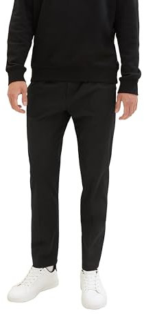 TOM TAILOR Denim Herren 1037539 Relaxed Tapered Fit Hose in Ankle-Länge, 29999-Black, 34/32