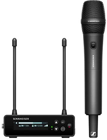 Sennheiser EW-DP 835 SET (Q1-6) Tragbares digitales UHF-Drahtlosmikrofonsystem mit SKM-S Handsender und dynamischem Mikrofonmodul MMD 835 mit Nierencharakteristik - Schwarz (700030)