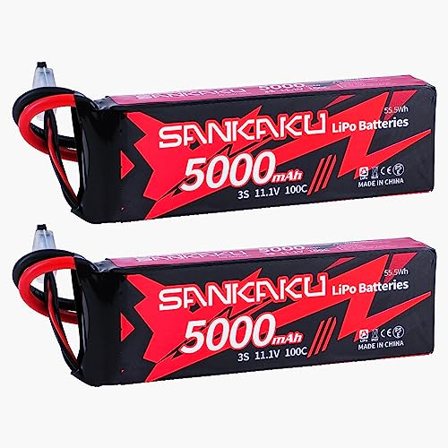 SANKAKU 5000mAh 100C RC Lipo Akku 3S 11,1V Lipo Stecker EC5 für RC Buggy Fahrzeuge Auto LKW Tank Boot Hobby 2 Stück
