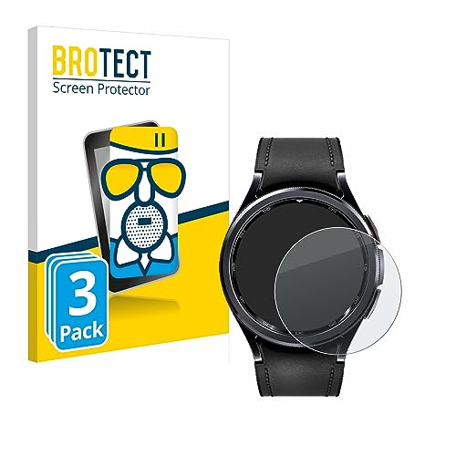BROTECT Schutzglas für Samsung Galaxy Watch 6 Classic | (47 mm) 3 Stück Entspiegelnder Displayschutz Made in Germany Schutzfolie Matt Kratzfest 9H Anti-Fingerprint Einfache Montage