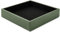 Eglooh - Minerva - Valet Tray Leather Green - Schreibtisch-Organizer mit modernem Design - Ablageschale für Schlüssel, Münzen, Schmuck - cm 16,5 x 16,5 cm - Komplett hergestellt in Italien