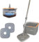AMOS 2 X Reusable Microfiber Flat Mop Heads For Spin Mop