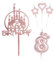 Happy 8th Birthday Candles Cake Toppers, Pink Castle Cake Topper, Crown Number 8 Candle for Cake, Pink Cake Candle Cake Cupcake Topper for Girls Baby Birthday Party 8th Wedding Anniversary Decorations