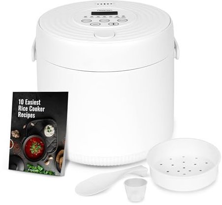Noaton RC120W Cuiseur à Riz, Bol en céramique, 6 Programmes, Fonction de Maintien au Chaud et, 2 L, Ecran, 400 W, 8 Personnes, Blanc