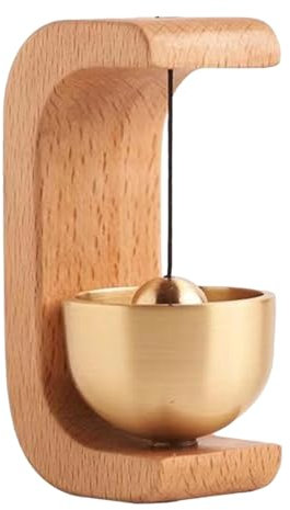 EsEico Magnetische Klingel aus , Türglocke aus Buchenholz, langlebige Holzklingel, dekorative Klingel, leichte magnetische Türklingel, Händlerklingel für Zuhause, Geschäft, Restaurant