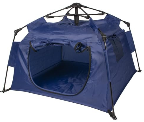 Duvo+ Pop Up Zelt für Haustiere blau L - 100x100x70cm