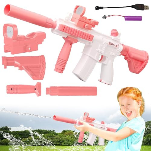 Pistola de Agua Automática de Alta Capacidad y Largo Alcance para Adultos y Niños - Juguete para Piscinas, Playas