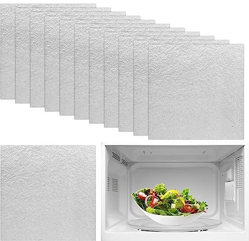 TOPBELIEF 8 Pieces Microwave Oven Mica Plate, 130 x 130 mm Microwave Waveguide Cover Replacement, Universal Mica Wave Guide Plates Sheet, Heat Insulation Microwave Oven Parts for Kitchen, Cut to Size