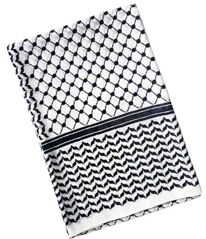 Palästinensischer Schal – Palästinensischer, Palästinensische Wüste Arafat | Shemagh Schal aus der Palästinensischen Wüste mit hochwertigem Chiffon-Stoff, arabischer Schal für Männer und