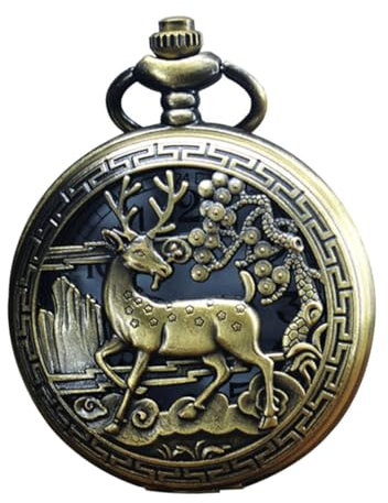 WESIEVYA Vintage Herren Taschenuhr Mit Deckel Stabiles Legierungsmaterial Kratzfeste Schutzabdeckung Leicht Und Kompakt Klassischer Retro Stil Für Alltag Und Party