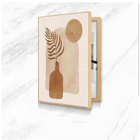 AFGZQ Cacher La Boîte D'interrupteur Électrique Boîte de Compteur Électrique Décorative, Couvre-Peinture, for Salon, Dortoir Et L'hôtel(Black,50x70cm)