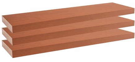 Velano - Bücherregal Wand - 3er-Set Wandregal 79.5x23.5 cm - Regal Wand - Schweberegal - Hängeregal - Regalbrett - Apfelbaum - Küchenregal - Bücherregal Kinder - Deko Wohnzimmer