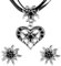 XPEX 3 Stück Trachtenschmuck Set,Und Edelweiß Ohrstecker,Bayerisch Dirndlschmuck Trachtenkette Mit Strass Edelweiß Herz Anhänger Für Damen Bierfest Trachten Dirndl Outfit Accessoires