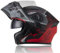 Oubaiya Casque de Moto intégral, Flip, Casque de Moto modulaire avec Double visière, approuvé par la CEE pour Les Hommes et Les Femmes Adultes (Rouge (Rose), M)