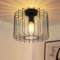 ZMH Deckenlampe Flur Deckenleuchte Vintage: Schwarz Metall Flurlampe Decke E27 Käfig Küchenlampe Retro Ø27CM Industrial Innen Deckenbeleuchtung für Küche Schlafzimmer Wohnzimmer Balkon Eingang