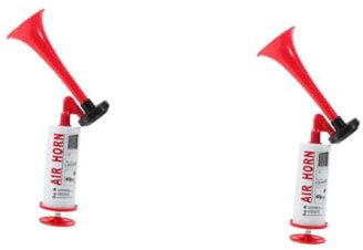 BESPORTBLE 2 Sätze Manuelle Hupe Signalpistole Lautsprecher Fußballhorn Fußball Horn Luftdruck Horn Lufthupe Für Auto Handkanister Mit Lufthupe Bootshupe Handlufthorn Plastik Rot 2 Stück * 2