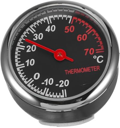 ULTECHNOVO Mini-Auto-Thermometer - Leuchtendes Auto Thermometer Mit Analogem Hygrometer für Präzise Temperatur Und Feuchtigkeitsmessung Im Innenraum Ideal Für Und Mehr