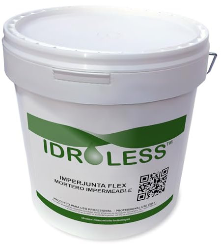 Mortero Imperjunta Flex (5kg, Blanco) - Impermeable para rellenado y sellado de juntas. Evita filtraciones de agua