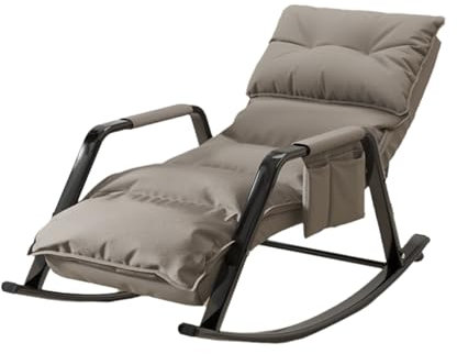 Schaukelsessel Kindersessel Kunstlederstoff, Dicker Stahlrahmen, Ergonomisch, Schaukelstuhl Wohnzimmer, Schaukelstuhl Kinder für Wohnzimmer, Schlafzimmer(Brown)