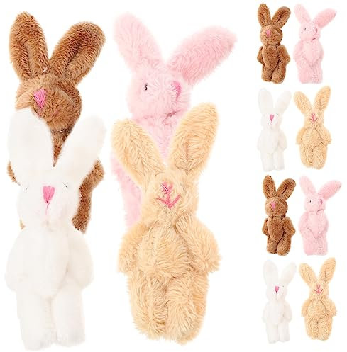 Yardwe 20stücke Mini Kaninchen Plüschpuppen Teiliges Dekorationsset Und Niedliche Hase Kuscheltiere Für Als Raumgestaltung