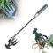 ComedyKing Désherbeur Manuel Acier Inoxydable Arrache Mauvaise Herbe，Arrache Pissenlit Couteau Désherbeur Outil de Râteau de Désherbage Désherbeurs Manuels Tire Racine Outils Jardinage (Blanc Court)