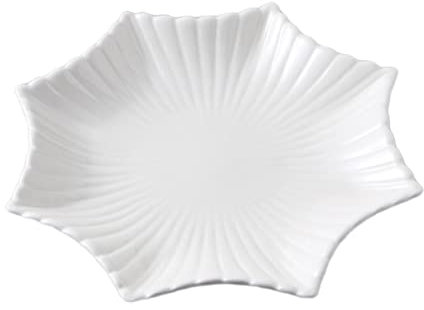 ULTECHNOVO 1 Pièce Assiette de vaisselle des étoiles de mer assiettes réutilisable Plaque pâtes couverts de table plateaux de fruits pour servir assiette de nourriture céramique blanche