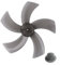 Nut Cover 12 Inch Replacement Fan Blade with Five Leaves for Quiet Performance (Black)