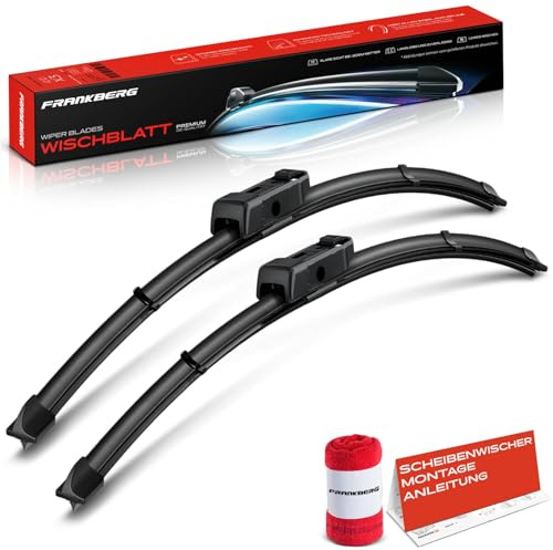 Frankberg 2x Scheibenwischer Wischerblätter 600mm/450mm, Vorne | Kompatibel mit Bigster, A.m.a.r.o.k, T5 EVO, C.a.d.d.y Alltrack Kasten/MPV, T.C.R.O.S.S, X2, O.c.t.a.v.i.a III Combi