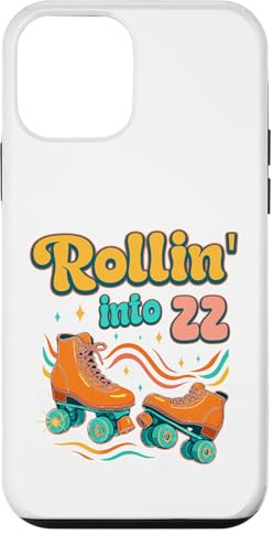 22nd birthday Roller Skates Rollin Into 22 years old groovy Case for iPhone 12 mini