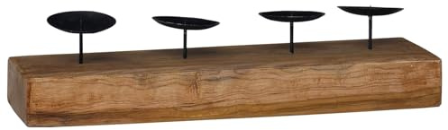 vidaXL Kerzenhalter Natur 50 x 15 x 10 cm Massivholz Teak