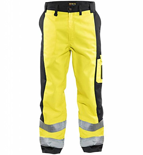 Blaklader 15831860 Hose mit hoher Sichtbarkeit, Gelb/Marine, grootte D100