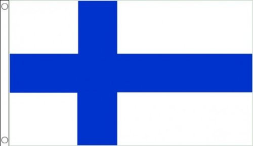 Finnland-Flagge, 150 x 90 cm, 100 % Polyester, Bannerflagge ideal für Kneipen, Clubs, Schule, Festival, Büro Party-Dekoration