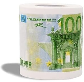 Papier rouleau hygiénique WC à motif 100 euro toilettes