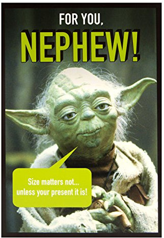 Hallmark Geburtstagskarte für Neffe von Star Wars Size Matters nicht – Medium