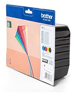 Brother LC223VALBPDR - LC-223 Blister - Blisterfarbtintenset mit Security-Tag (bestehend aus 4 Tintenpatronen: Schwarz, Cyan, Magenta, Gelb)